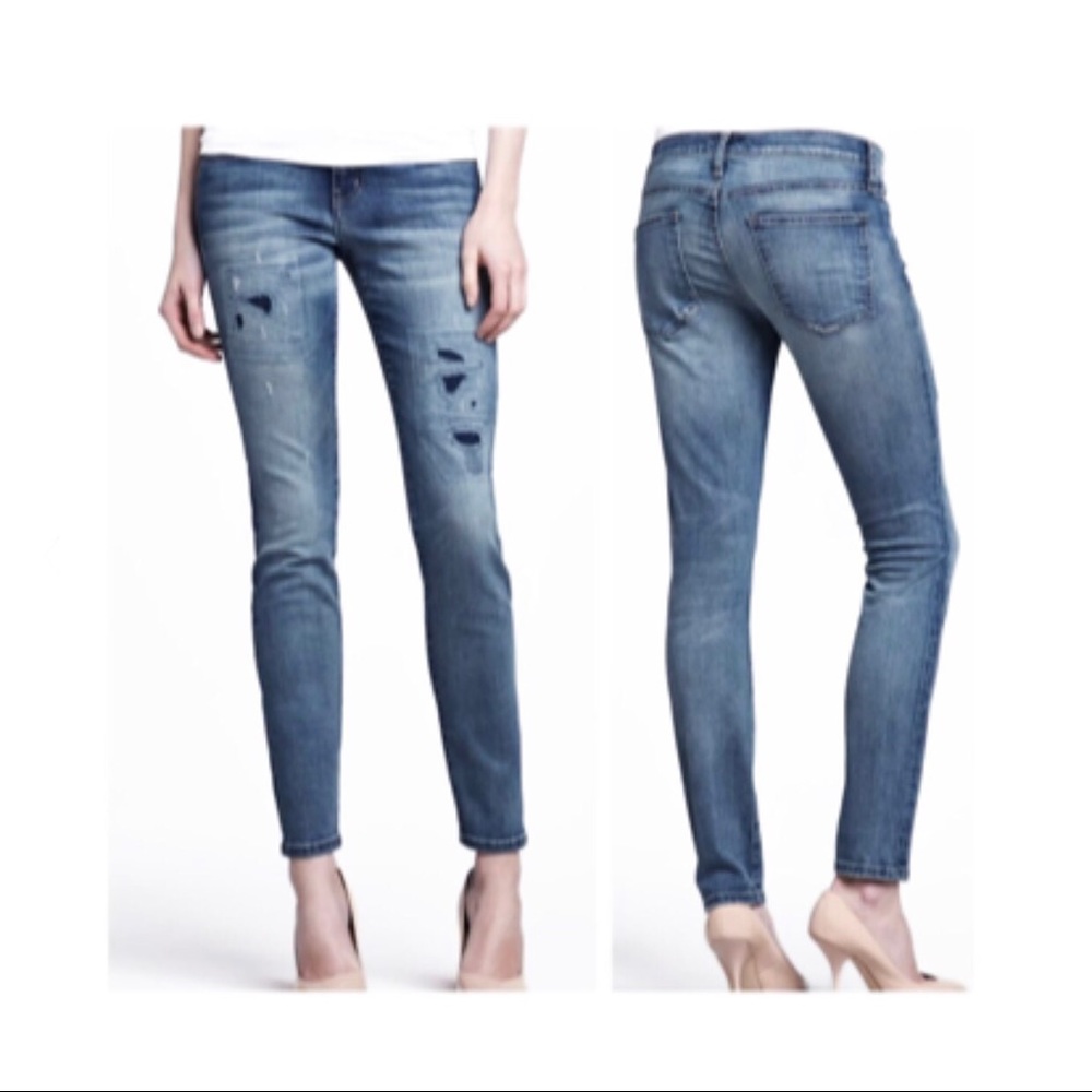 Current/Elliott Distressed Ripped Pixie Patch Ski… - image 2